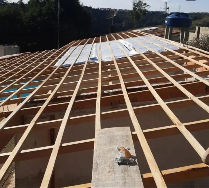 Obra e estrutura em execução